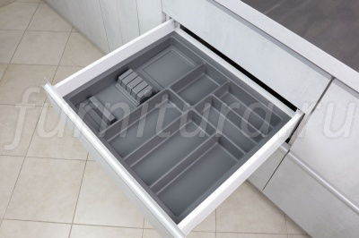 Лоток BASIC Soft-Touch для столовых приборов, фасад 900 мм, для Blum Tandembox 500, орион серый