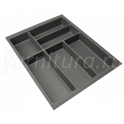 Лоток BASIC Soft-Touch для столовых приборов, фасад 450 мм, для Blum Tandembox 500, орион серый