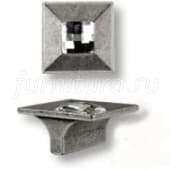 15.326.32.SWA.16 Ручка кнопка с кристаллом Swarovski эксклюзивная коллекция, античное серебро 32 мм