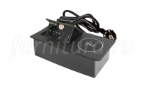 Встраиваемый блок розеток 1*220+1*USB+1 Type C+беспроводная зарядка