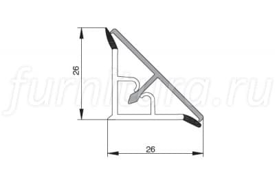 Треугольный бортик для столешницы