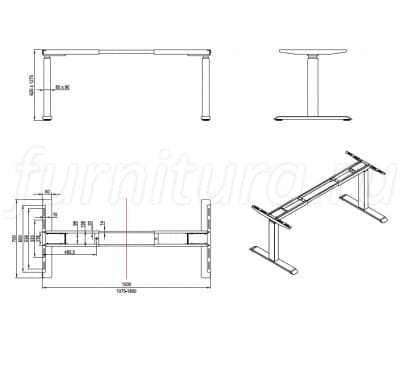 Рама для стола регулируемая по высоте