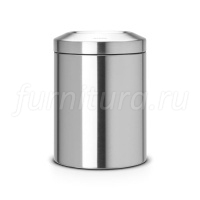 378942 Урна Brabantia с защитой от возгорания 7л, матовая сталь