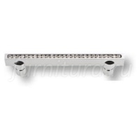 2575-005-96 Ручка скоба, латунь с кристаллами Swarovski, глянцевый хром 96мм