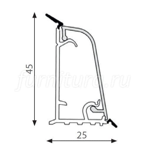 Плинтуса для кухонных столешниц алюминий