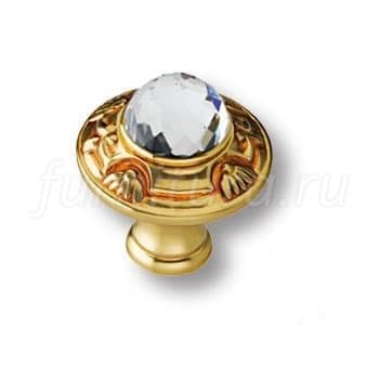 Мебельная ручка кнопка с кристаллом