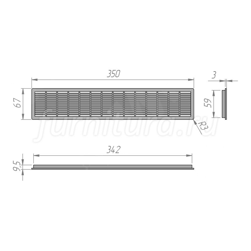 Решетка вентиляционная для столешницы размеры