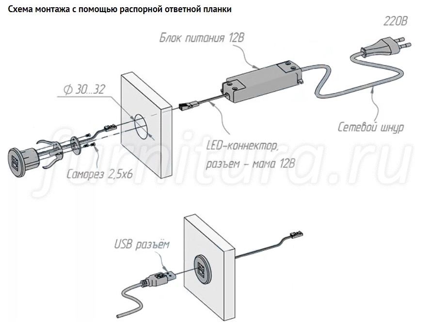 Лампа с питанием от USB