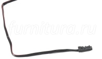 15.009.04.013 Соединительный провод 2хAWG22 с коннектором LED (папа), 2,0м, черный, облуженные концы