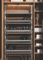 Поворотная стойка для обуви, в шкаф шириной от 800мм, H-1425-1525мм, 8 уровней, с доводчиком