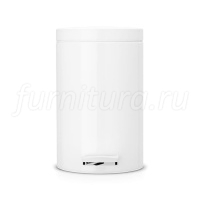 283703 Мусорный бак Brabantia с педалью 12л, с внутренним метал. ведром, белый