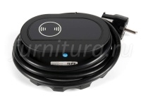Встраиваемый блок розеток PICCOLINO  1*220 + USB зарядка тип А + тип С, черн. стекло, кабель