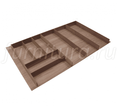 Лоток WoodLine для столовых приборов, 900 мм,орех для Hettich Atira