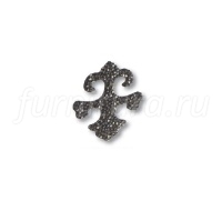 702810-001SSHA Swarovski elements Декоративная накладка Valentina, цвет тёмно-серый