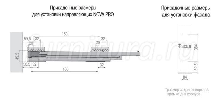 Направляющие грасс схема монтажа