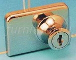 Замок 417 золото для распашных стеклянных дверей толщиной 5-6мм