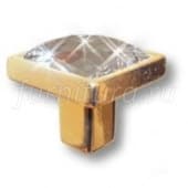 15.320.00.SWA.19 Ручка кнопка с кристаллом Swarovski эксклюзивная коллекция, глянцевое золото 24K