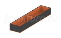 Лоток для аксессуаров малый, ширина 100 мм, черный/оранжевый