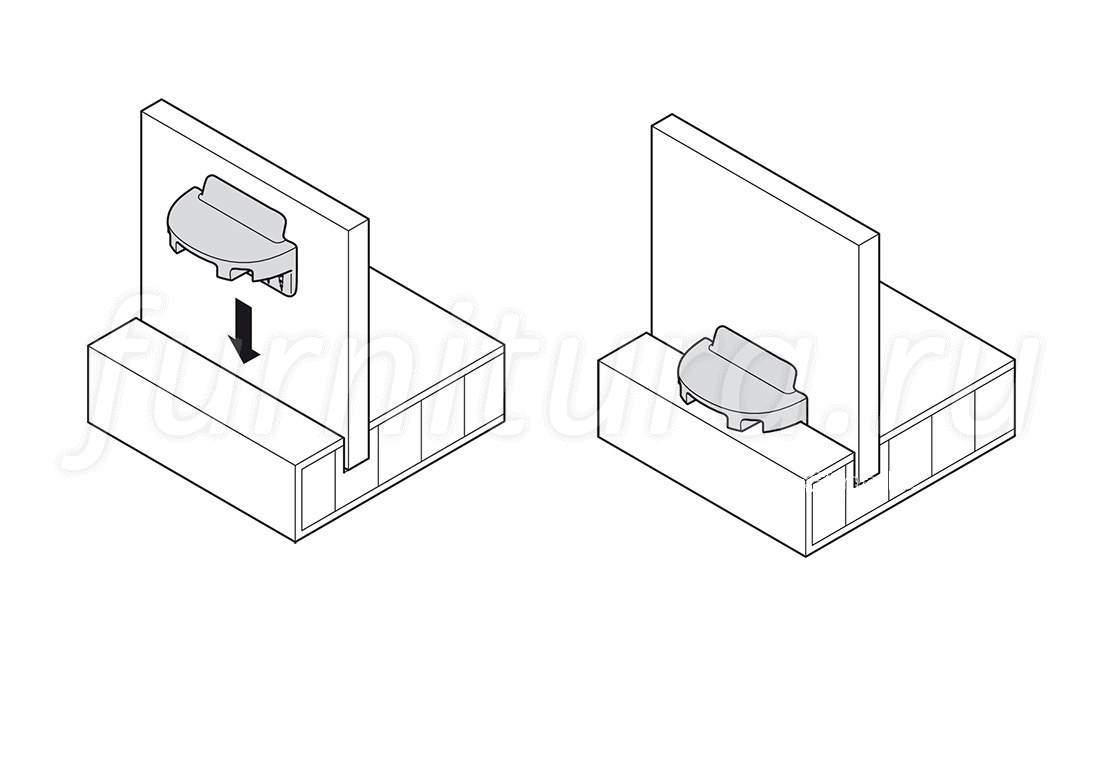 Мебельный фиксатор задней стенки