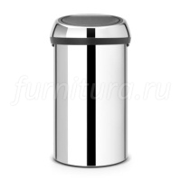 402609 Мусорный бак Brabantia TOUCH BIN 60л, полированная сталь