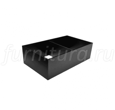 Ambia-line к высокому ящику рамка НД от 400, Ш 218, 1 раздел., сталь, терра чёрный