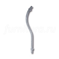 2573-005-224-LEFT Ручка скоба, латунь с кристаллами Swarovski, глянцевый хром 224 мм