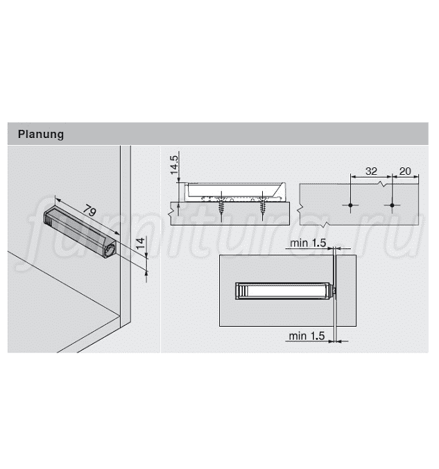 Tip on толкатель blum схема