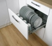 Корзина для посуды "Вариант Мульти" в нижний шкаф 600, с пластиковым поддоном, без направляющих