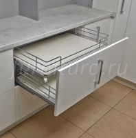 Выдвижная корзина Hafele Elegance, в базу 600 мм, дно ДСП, без направляющих
