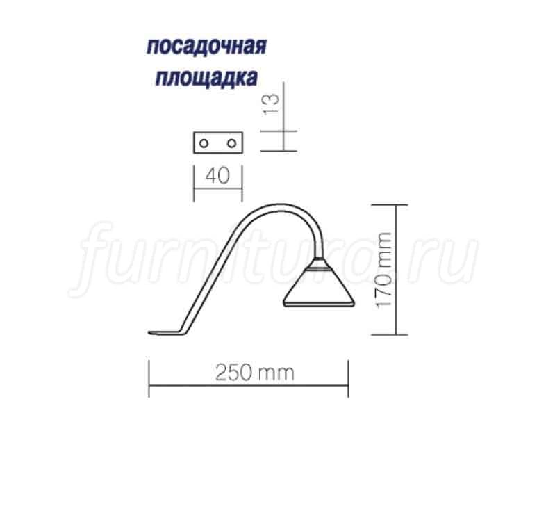 Светильник мебельный встраиваемый 12в 20w