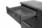 Выдвижной ящик c доводчиком SLIMBOX L-500мм H=121 металл лак графит