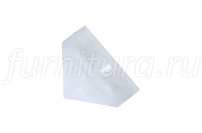 FM02.AA Уголок мебельный БЕЗ шурупа, белый пластик (за 100 штук)