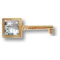 15.511.42.SWA.19 Ключ мебельный с кристаллом Swarovski, глянцевое золото 24K