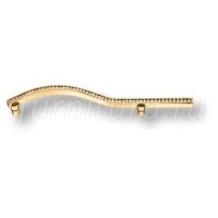 2573-003-160-RIGHT Ручка скоба, латунь с кристаллами Swarovski, глянцевое золото160мм