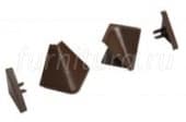 Комплект угловых элементов и заглушек для треугольных бортиков AA.101 и AA.102, цвет  коричневый
