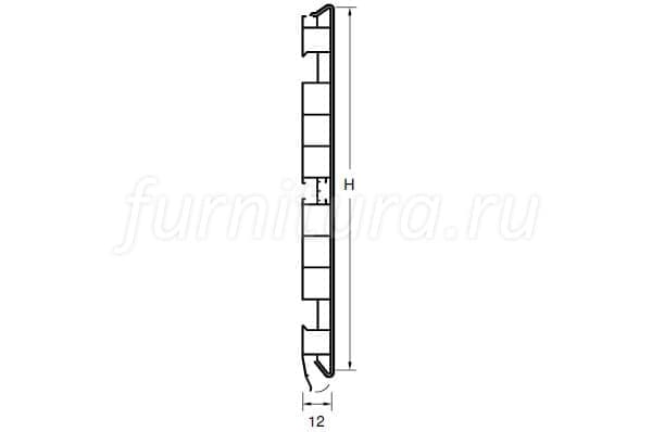 A15 цоколь пвх h 100 l 4000 зеркальный