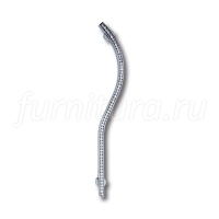 2573-005-160-RIGHT Ручка скоба, латунь с кристаллами Swarovski, глянцевый хром 160 мм