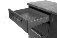 Выдвижной ящик c доводчиком SLIMBOX L-300мм H=121 металл лак графит