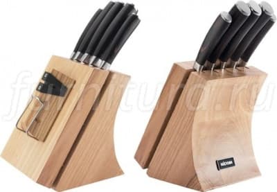722515 Набор из 5 кухонных ножей и блока для ножей с ножеточкой, NADOBA, серия DANA