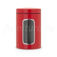 484063 Контейнер для сыпучих продуктов с окном 1,4л - Passion Red (красный)