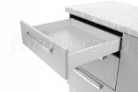 Выдвижной ящик c доводчиком SLIMBOX L-300мм H=121 металл лак белый