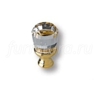 0Z5740.000.00 Ручка кнопка с кристаллом Swarovski эксклюзивная коллекция, глянцевое золото