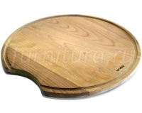 Доска разделочная деревянная Oulin , бук, с выемкой под коландер, круглая, d390*20
