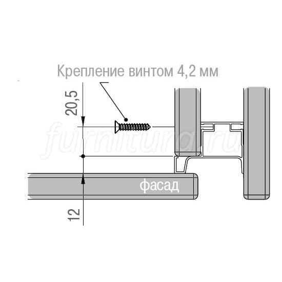 Ручка профиль вертикальная схема