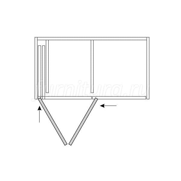 Схема монтажа складных дверей