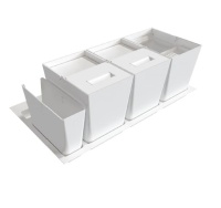 Система хранения в базу 900 (2 ведра + 2 контейнера), отделка белая