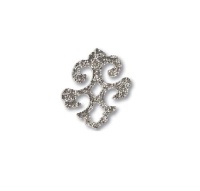 702812-001CAL Swarovski elements Декоративная накладка Valentina, цвет серебро