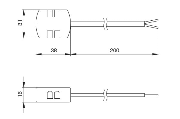 HW.010.009 Блок распределительный L803-PC на 4 подключения, с проводом 200 мм