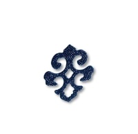 702812-001BBL Swarovski elements Декоративная накладка Valentina, цвет синий